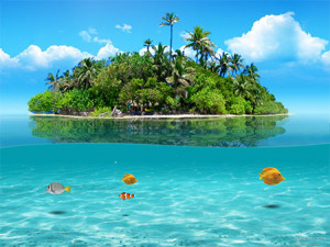 Tropical Island Pure And Crystal Water