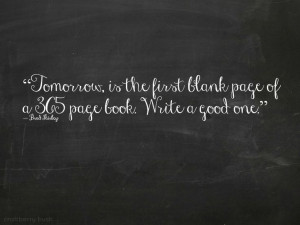 blank page of a 365 page book. Write a good one.