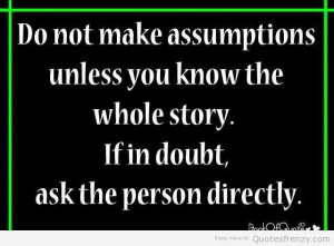 Funny Quotes About Assumptions