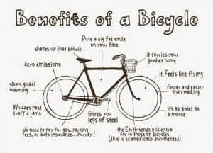 Benefits, bicycle, bicycling, exercise, global warming, zero emissions ...