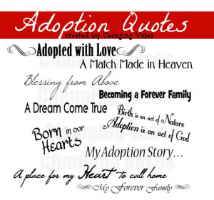Adoption Word Art Collection Quotes Words Phrases by ChangingVases, $1 ...