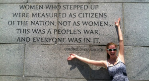 Yours truly at the WWII monument in Washtington, DC