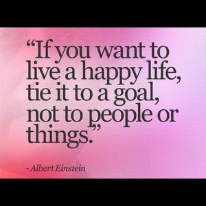Albert Einstein Quotes: If you want to live a happy life, tie it to a ...