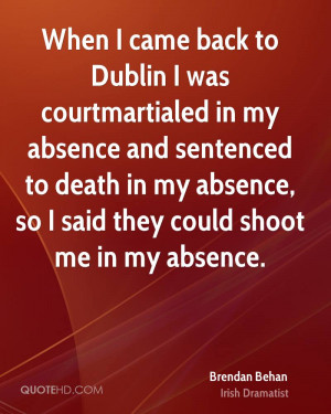 Brendan Behan Death Quotes