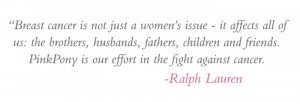breast cancer quote from ralph lauren