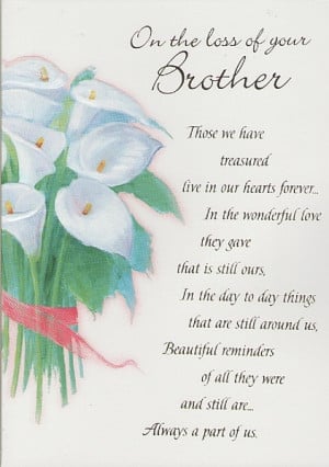 ... Greeting Cards, Sympathy Cards, Brother, On The Loss Of Your Brother