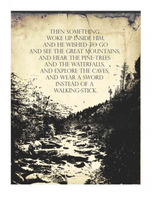 Tolkien Art Quote, The Hobbit, Mountains & Trees Art, Encourage ...