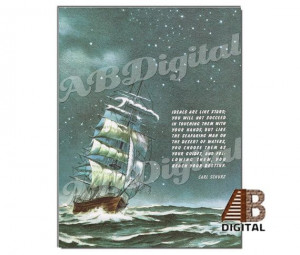 Inspirational Quote on Ship at Sea Print Nautical by ABDigital, $4.00