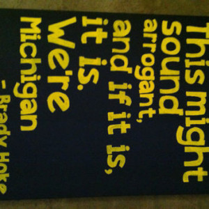 Michigan College Football 16 in x 20in canvas quote More