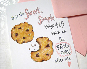 Cookie Birthday Card - Chocolate Ch ip Birthday Card - Sweet Simple ...