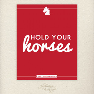 Southern Sayings: 8 x 10 Hold Your Horses Print – Sweet Southern ...