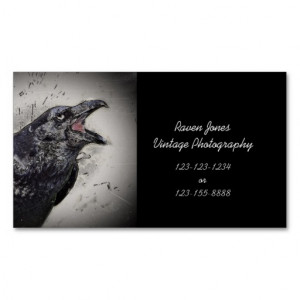 Doth Quote the Raven Evermore Double-Sided Standard Business Cards ...