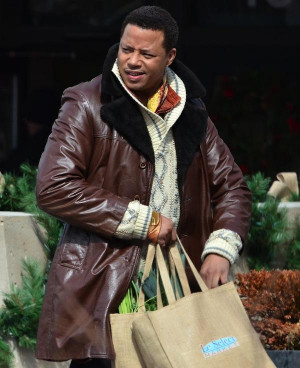 Terrence Howard on the set of The Best Man Holiday