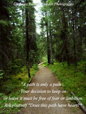 path is only a path - Inspirational Life Quote Nature Photography ...