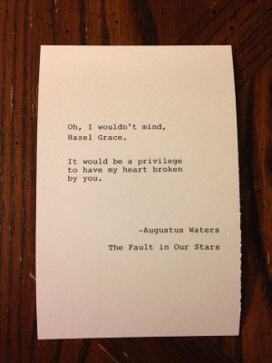 The Fault in Our Stars Typewriter Quote by SabbyWear on Etsy, $2.50