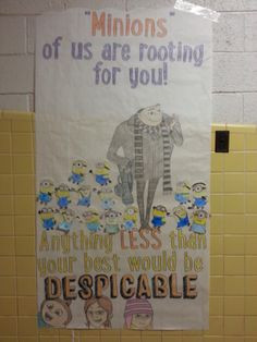 despicable me poster for staar test more minion test theme minions ...