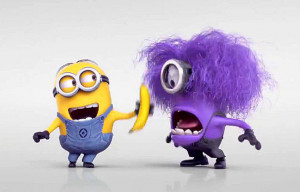 , banana, blue, cute, despicable me, funny, laughing, minions, purple ...