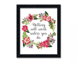 Maya Angelou Quote, Watercolor Flowers, Floral Print, Inspirational ...