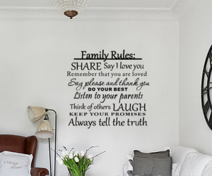 Family-Rules-Share-say-I-love-you-do-your-best-Say-Quote-Word ...