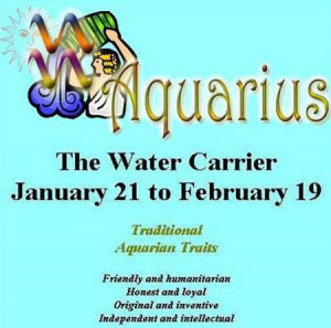 Aquarius - 21 Jan -19 Feb