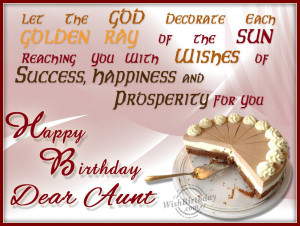 Wishing You Happy Birthday Dear Aunt