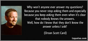 Ask a Question Why Quotes