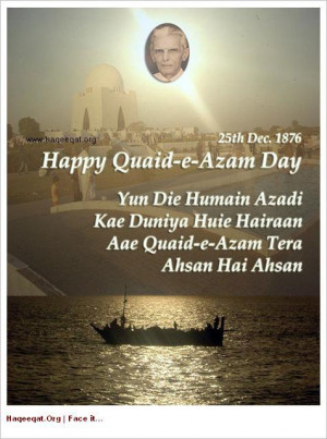 Quaid-e-Azam Muhammad Ali Jinnah Day 25th December, 1876