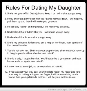 Funny Rules for Dating My Daughter