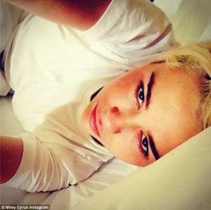 Depressed day: Miley Cyrus claimed to still be mourning the death of ...