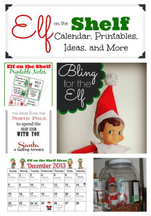 Elf on the Shelf calendar, printables, ideas, and more. #elfontheshelf ...