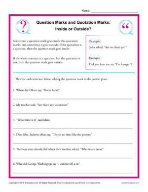Question Marks and Quotation Marks: Inside or Outside?