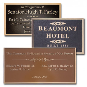 bronze dedication plaques