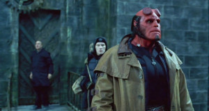 Photo of Hellboy , as portrayed by Ron Perlman in 
