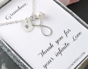 Grandma jewelry, Thank you card, In finity necklace, Custom letter ...