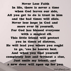 Never Lose FaithIn life, there