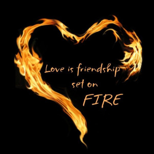 Love is friendship set on fire ~ Jeremy Taylor ~ Relationship quotes