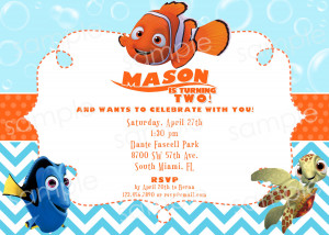 Finding Nemo Birthday Invitation Template