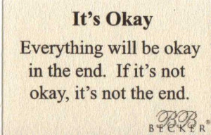 It’s Ok not to be Ok