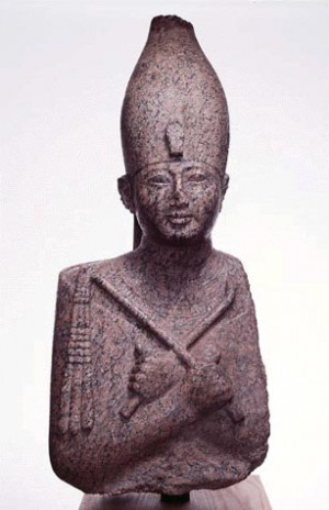 The statue identified as Ramesses II