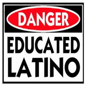 CafePress > Wall Art > Posters > Danger Educated Latino Poster