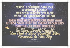 Showing Gallery For Rihanna Diamonds Quotes