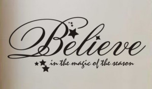 Wall Decal Quote Vinyl Sticker Art Lettering Large Believe Christmas ...
