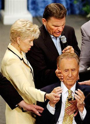 Image: Gloria Copeland and Kenneth Copeland with Oral Roberts