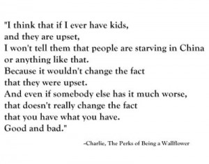 ... , china, family, perks of being a wallflower, quote, sad, text, upset