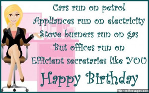 Funny birthday wish for a secretary
