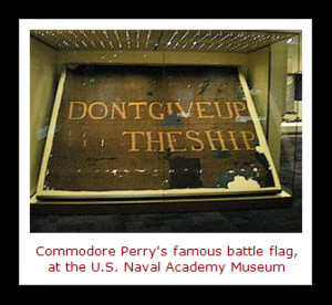 Commodore Perry quickly scrawled a brief report on the back of an ...