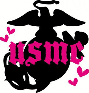 hearts usmc us marine corps crest marine mom patriotic heart marines ...