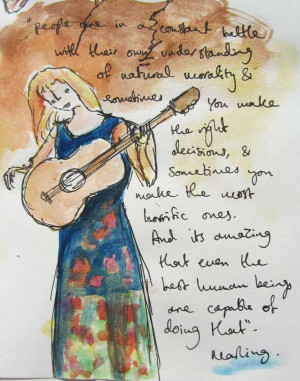 Laura Marling and interview quote illustration, II