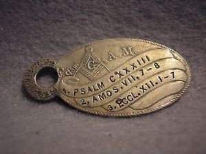 ... -Freemasonry-Medal-Psalm-Amos-Eccl-Bible-verses-F-AM-Masonic-Keychain
