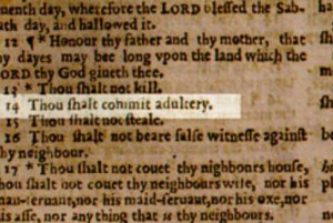 The Wicked Bible: Adultery is OK! (Murder still frowned upon)